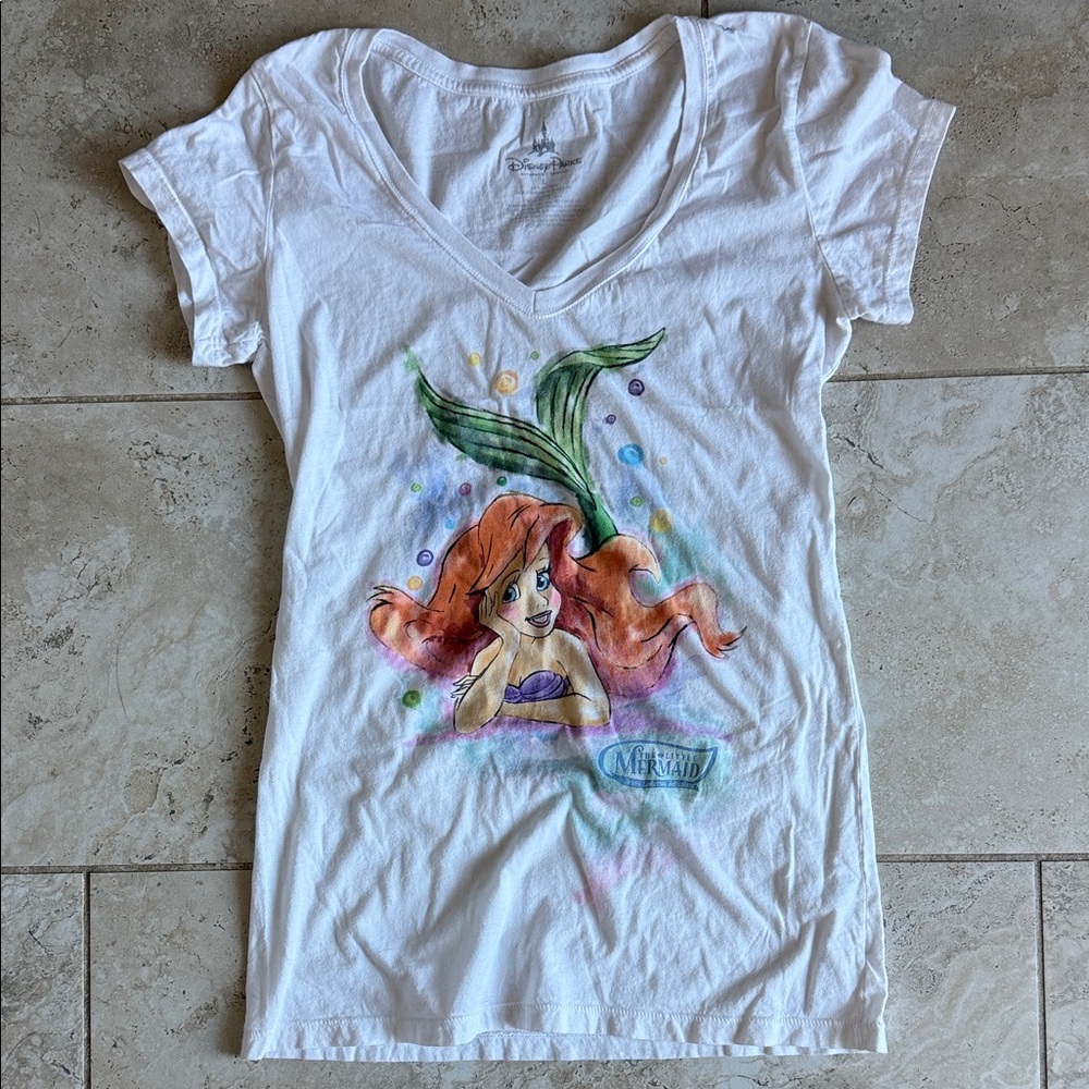 Disney White Ariel Short Sleeve Tee